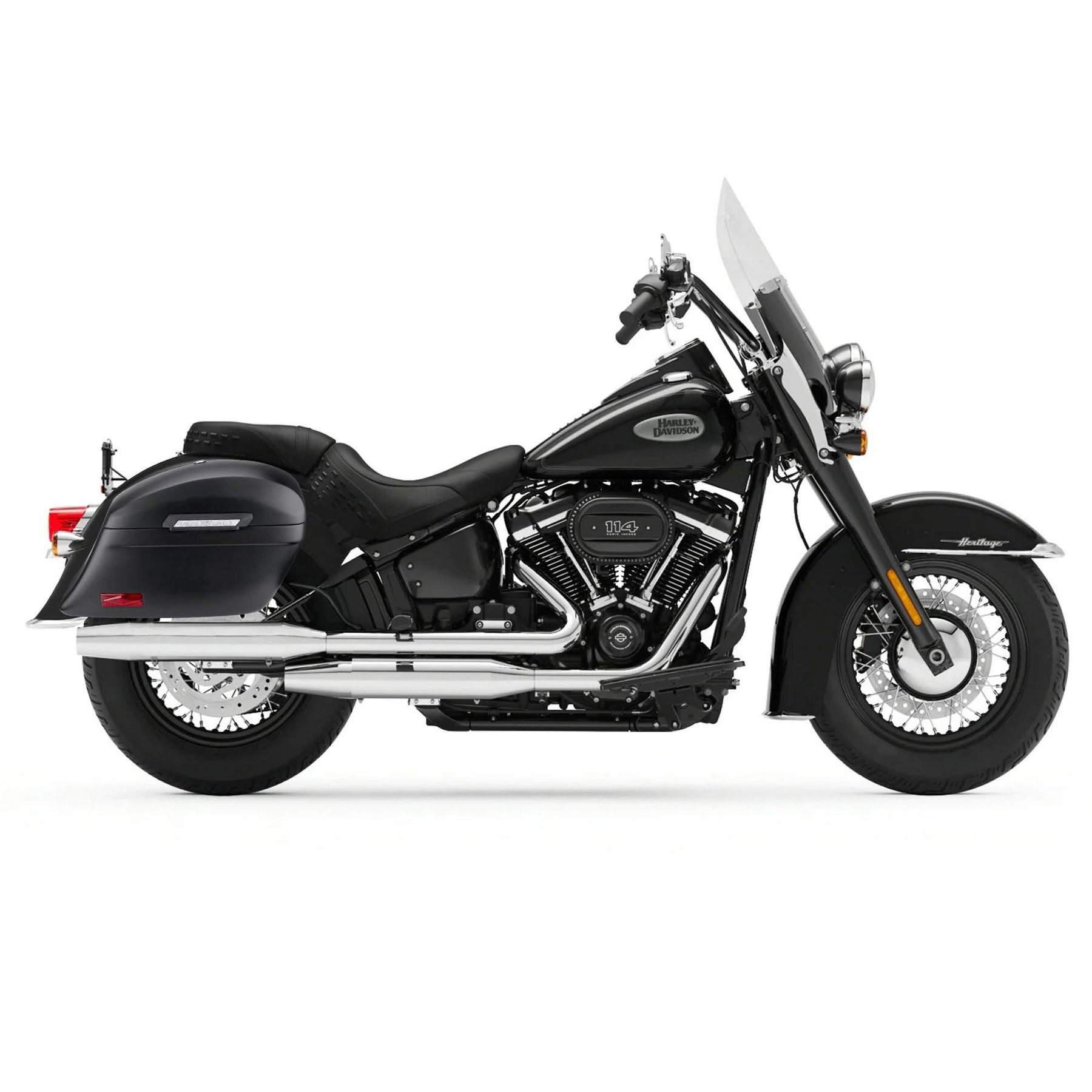 M8 ヘリテイジクラシック Lamellar Stallion エクストララージ・サドルバッグ 44L (マットブラック)2