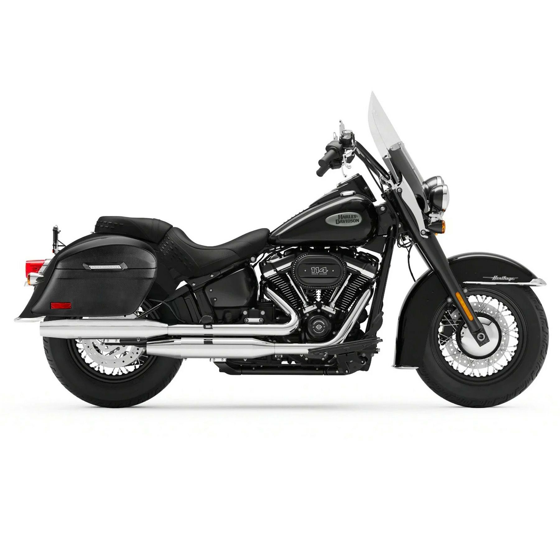 M8 ヘリテイジクラシック Lamellar Stallion エクストララージ・サドルバッグ 44L (レザーラップ)1