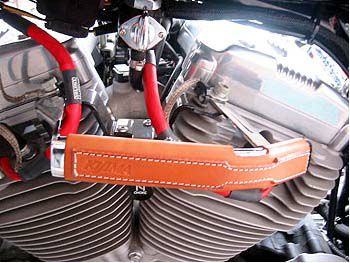 キジマ　ニーグリップバー　タンレザー　'86以降スポーツスター-02