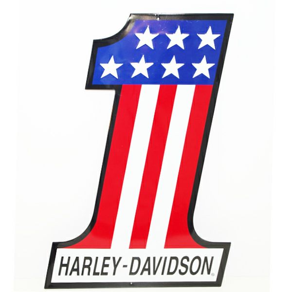 Harley-Davidson #1 Die Cut Embossed ブリキ看板-01