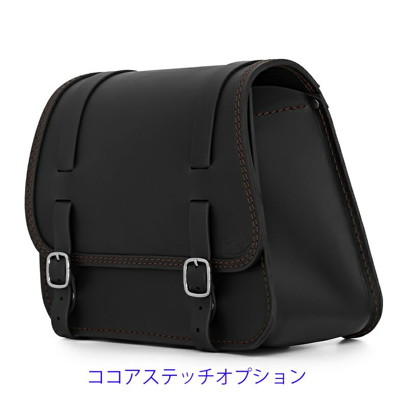  エンズクオイオ Sporty レザーサドルバッグ (ブラック)17