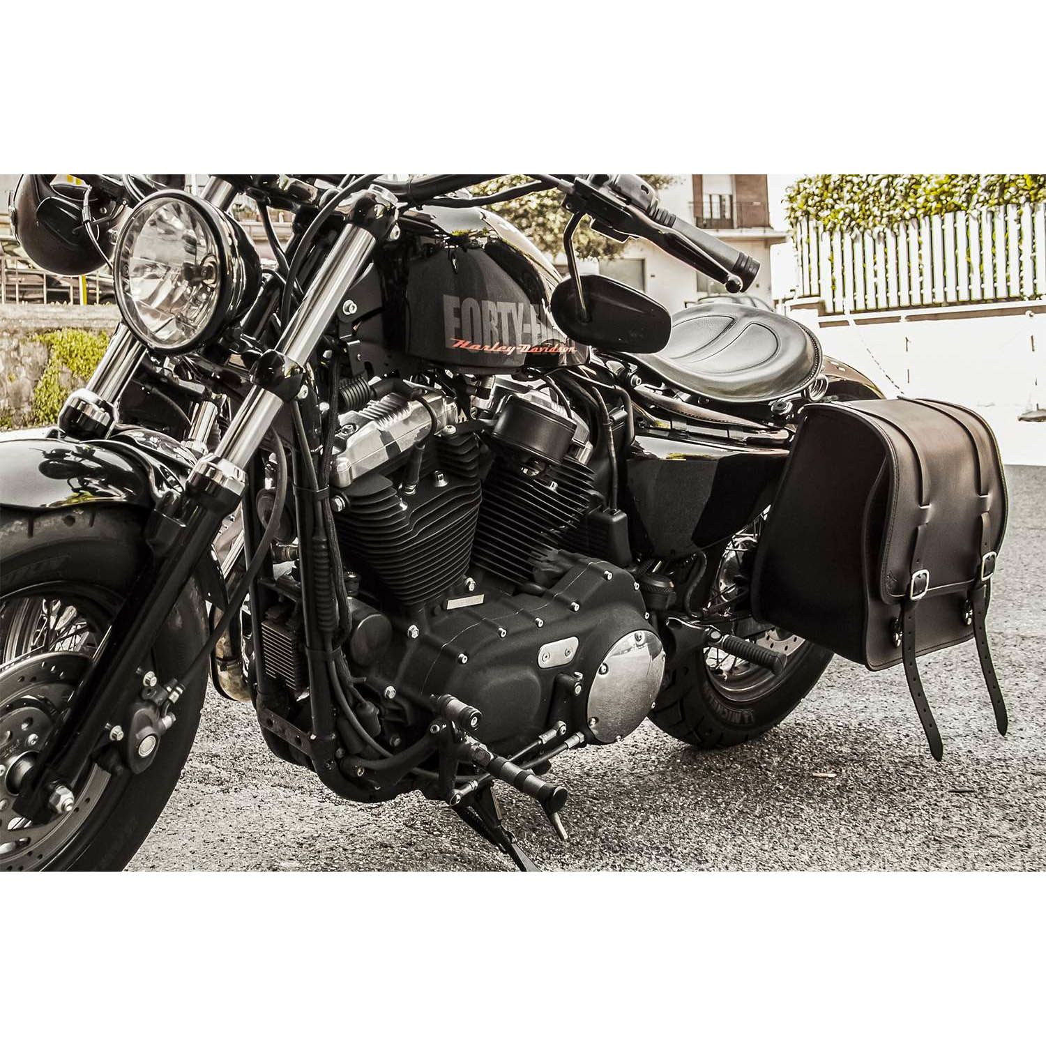  エンズクオイオ Little Boogie Targa レザーサドルバッグ 26.5L (ダークブラウン)6