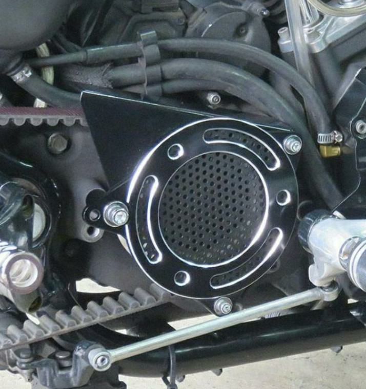 スポーツスターギアケースカバー、プーリーカバーセット カスタムしてもらった話その1：ギアケースカバー、フロントプーリー