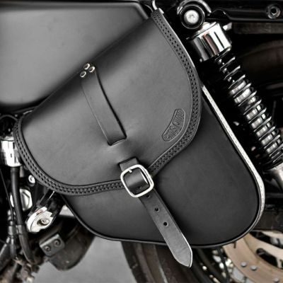 エンズクオイオ Gitan レザーサドルバッグ 6L (ブラック) スポーツスター
