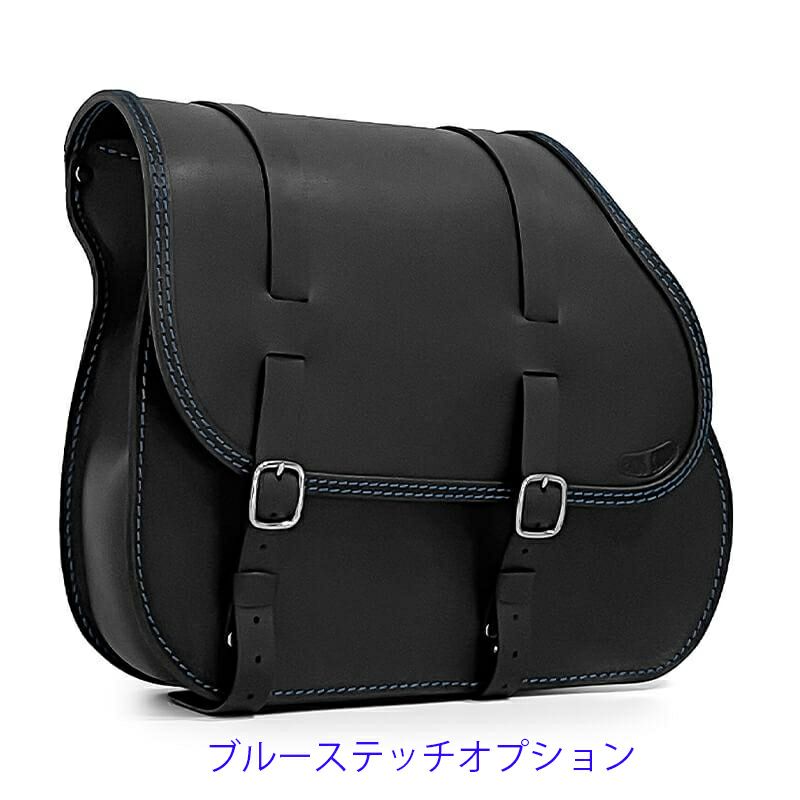 エンズクオイオ Middle Dyna レザーサドルバッグ 29.5L (ブラック)13