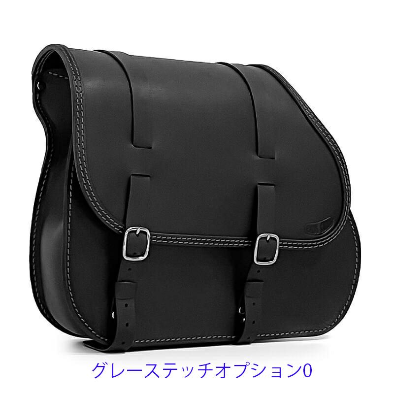 エンズクオイオ Middle Dyna レザーサドルバッグ 29.5L (ブラック)15