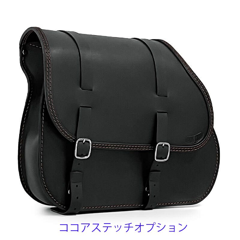 エンズクオイオ Middle Dyna レザーサドルバッグ 29.5L (ブラック)16