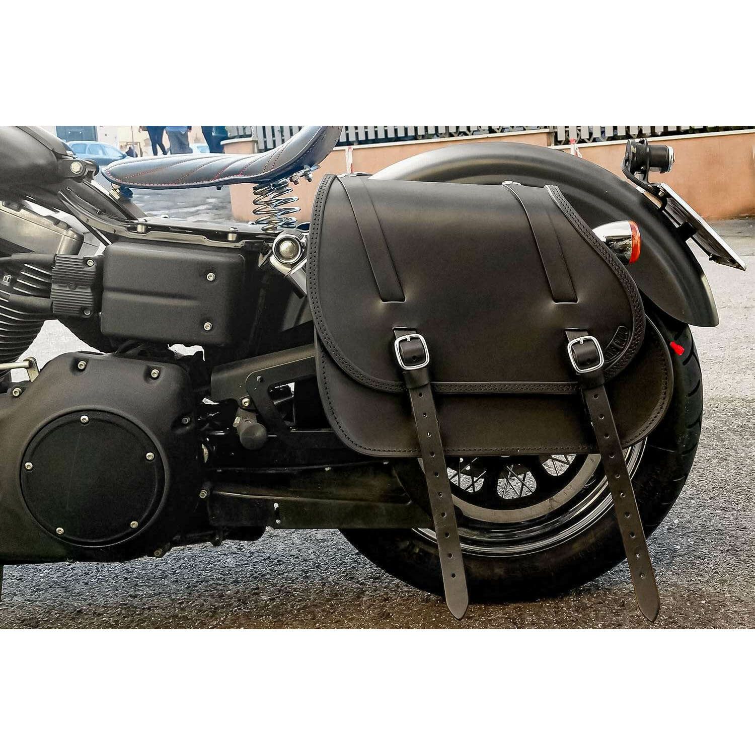 エンズクオイオ Little Dyna レザーサドルバッグ 25.5L (ブラック)2