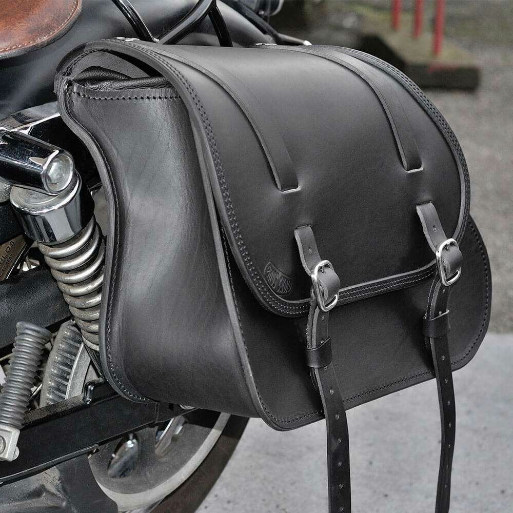 エンズクオイオ Little Dyna レザーサドルバッグ 25.5L (リンクルレザー)3