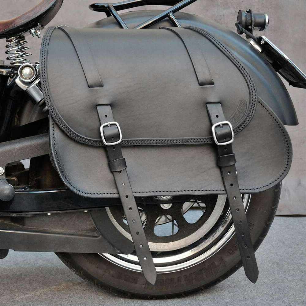 エンズクオイオ Little Dyna レザーサドルバッグ 25.5L (ダークブラウン)1