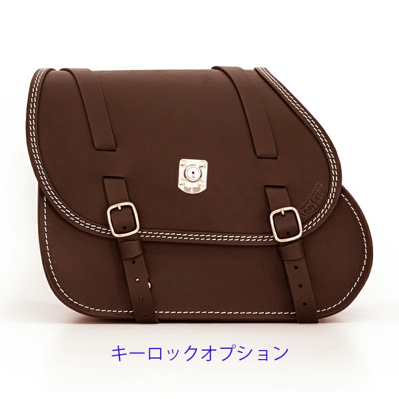 エンズクオイオ Little Dyna レザーサドルバッグ 25.5L (ダークブラウン)7