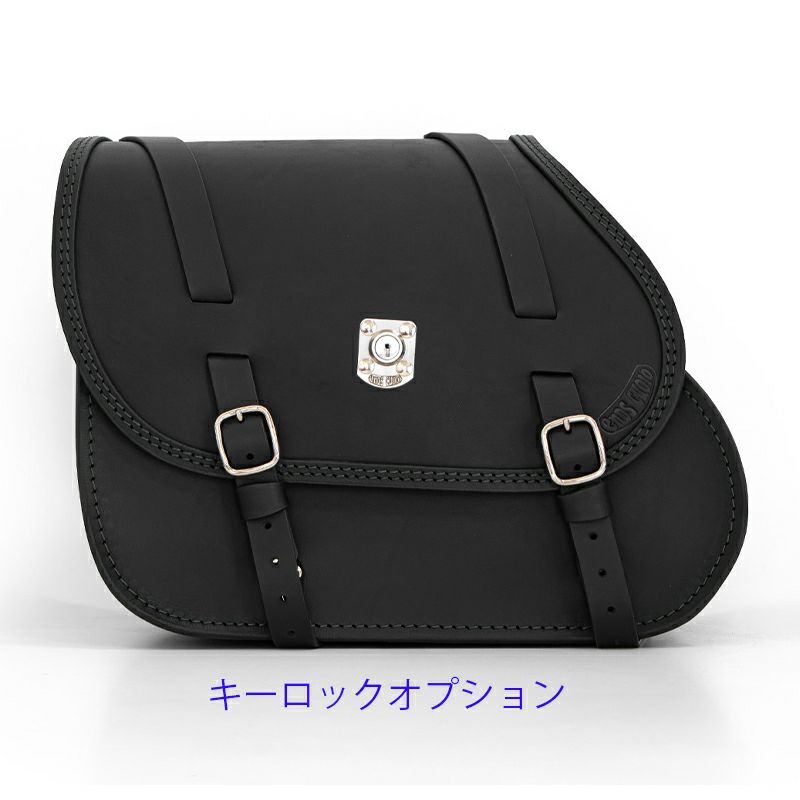 エンズクオイオ Little Dyna レザーサドルバッグ 25.5L (ディストレスト・ツートーン・ダーク)6