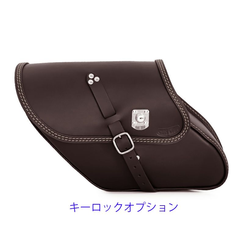 エンズクオイオ Tango レザーサドルバッグ 9L (ダークブラウン)11