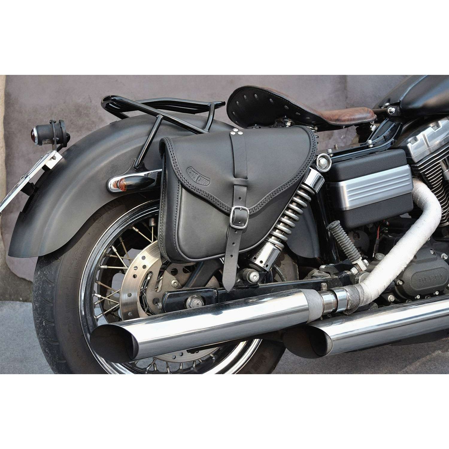 エンズクオイオ Small Tango レザーサドルバッグ 5.6L (ブラック)3