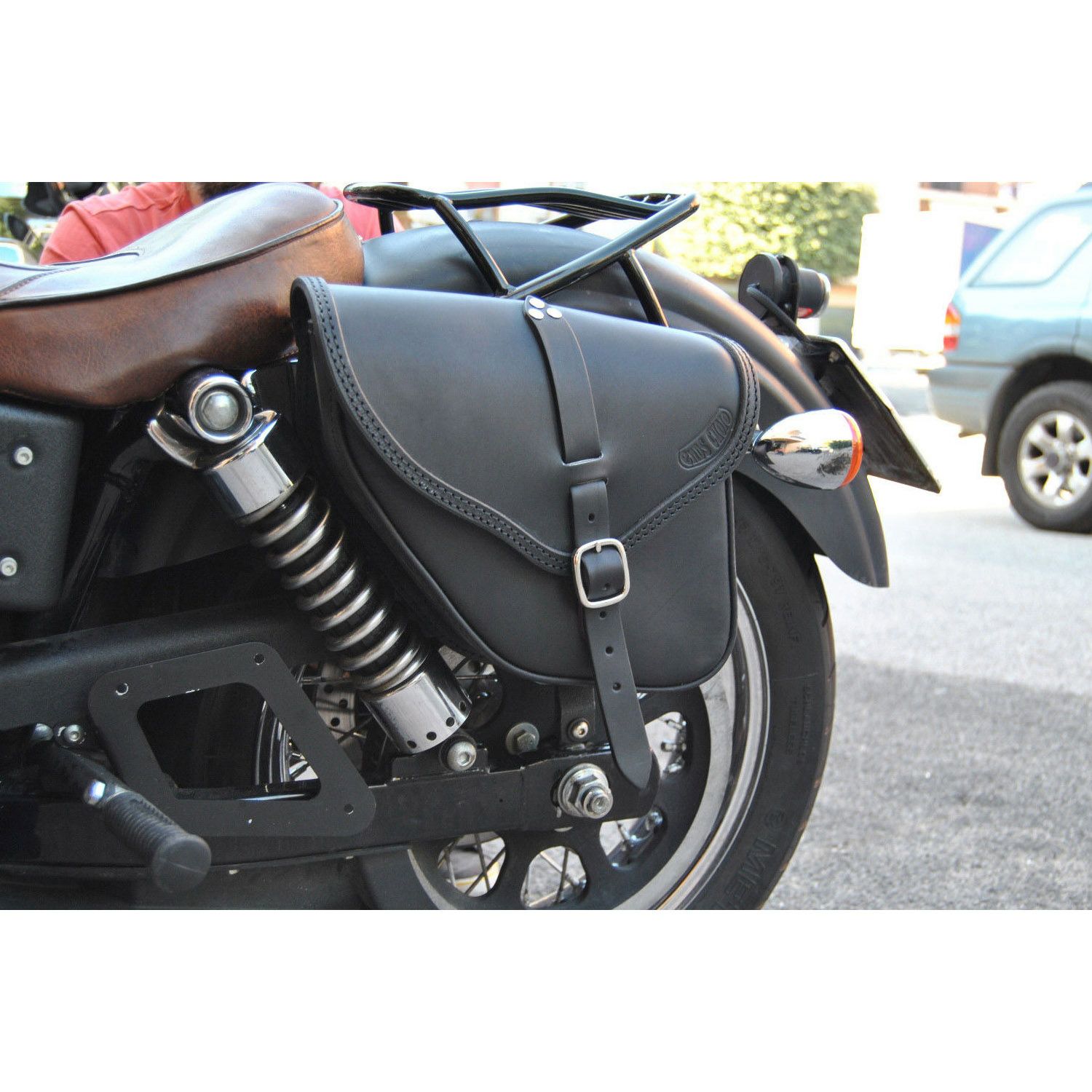 Small Tango レザーサドルバッグ 5.6L (リンクルレザー)6