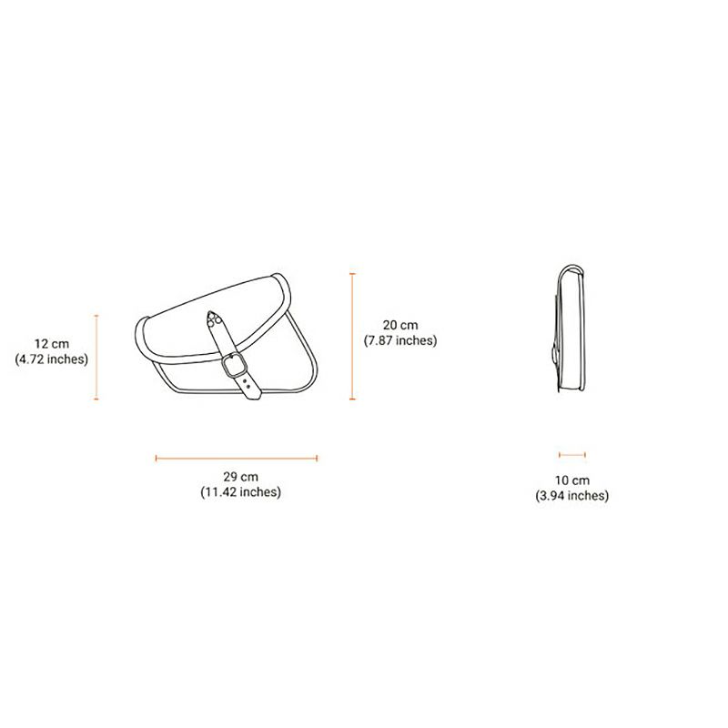 エンズクオイオ Battery Cover Bag レザーサドルバッグ 2.9L (ブラック)16