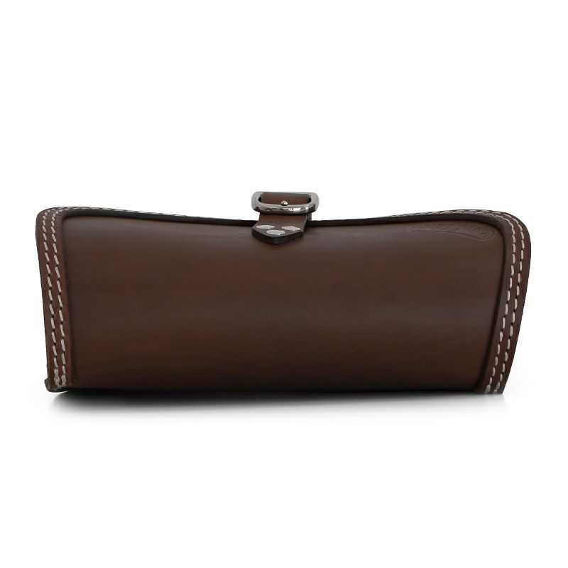 エンズクオイオ Battery Cover Bag レザーサドルバッグ 2.9L (ダークブラウン)2