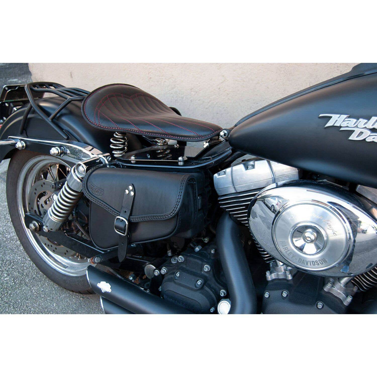 エンズクオイオ Battery Cover Bag レザーサドルバッグ 2.9L (ダークブラウン)4