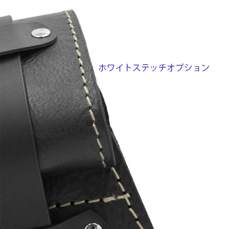 エンズクオイオ Roll Middle Dyna レザーサドルバッグ 46.3L (ブラック)16