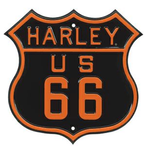 Harley-Davidson Route 66　鉄製看板-01