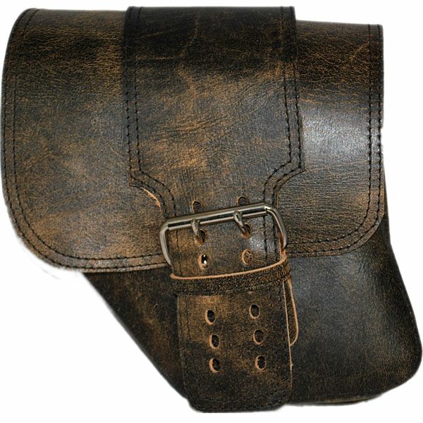 La Rosa Design  シングルベルト・本皮サドルバッグ　ブラウン   ダイナ用-01