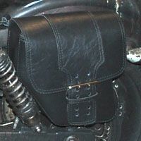 La Rosa Design  シングルベルト・本皮サドルバッグ　ブラウン   ダイナ用-02