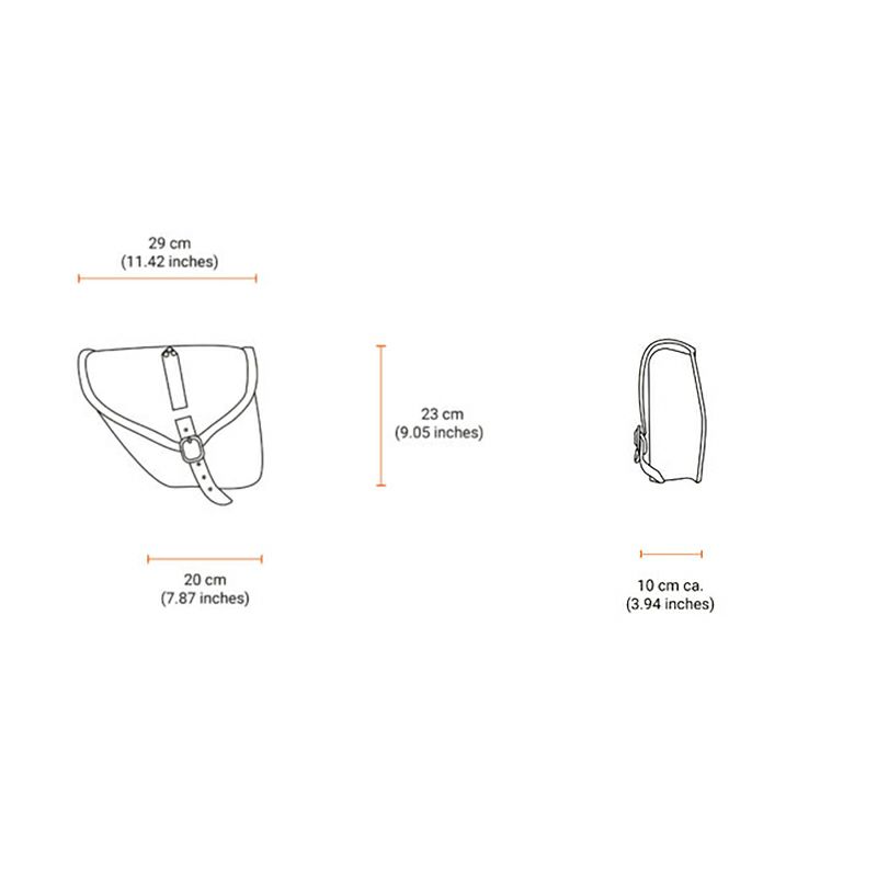 エンズクオイオ Small Tango レザーサドルバッグ 5.6L (ツートーン・ダーク)4