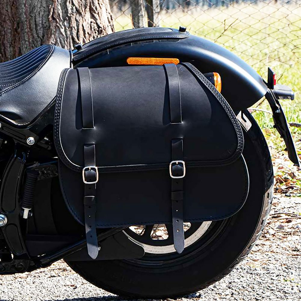 Country レザーサドルバッグ 29L (ダークブラウン)3