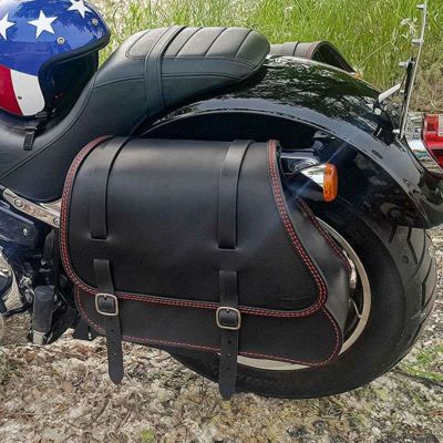 エンズクオイオ ミドル GYPSY レザーサドルバッグ 23L (ブラック) TCソフテイル