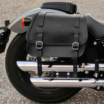 エンズクオイオ リトル GLAM レザーサドルバッグ 16.5L (ブラック) TCソフテイル
