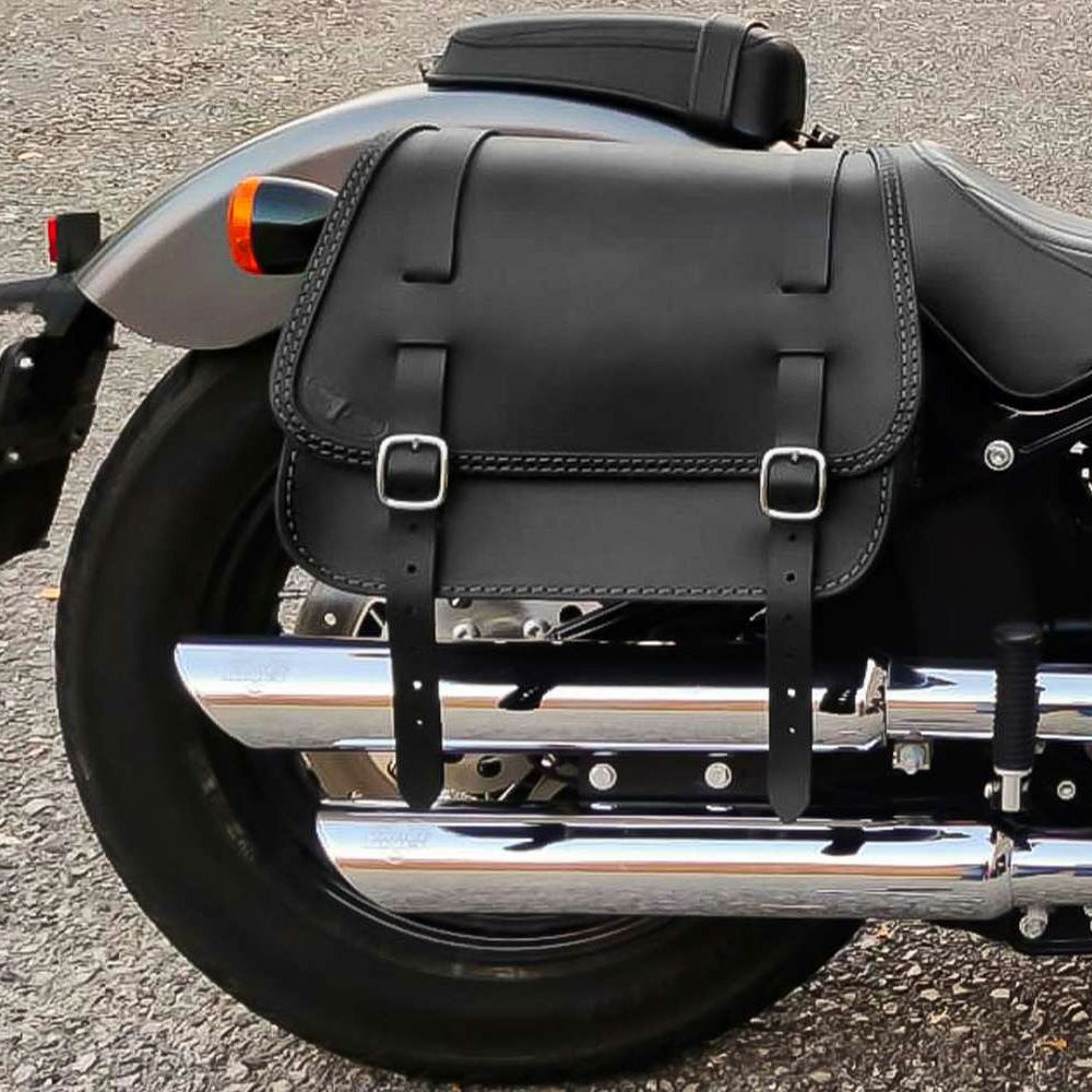 リトル GLAM レザーサドルバッグ 16.5L (ダークブラウン)4