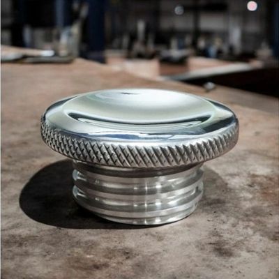 ハーレー ビレットアルミニウム JETSON ロープロファイル ガスキャップ ポリッシュ Motone（モートーン）