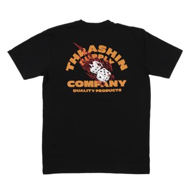 Thrashin Supply プレミアム ダイスプリント Tシャツ ブラック