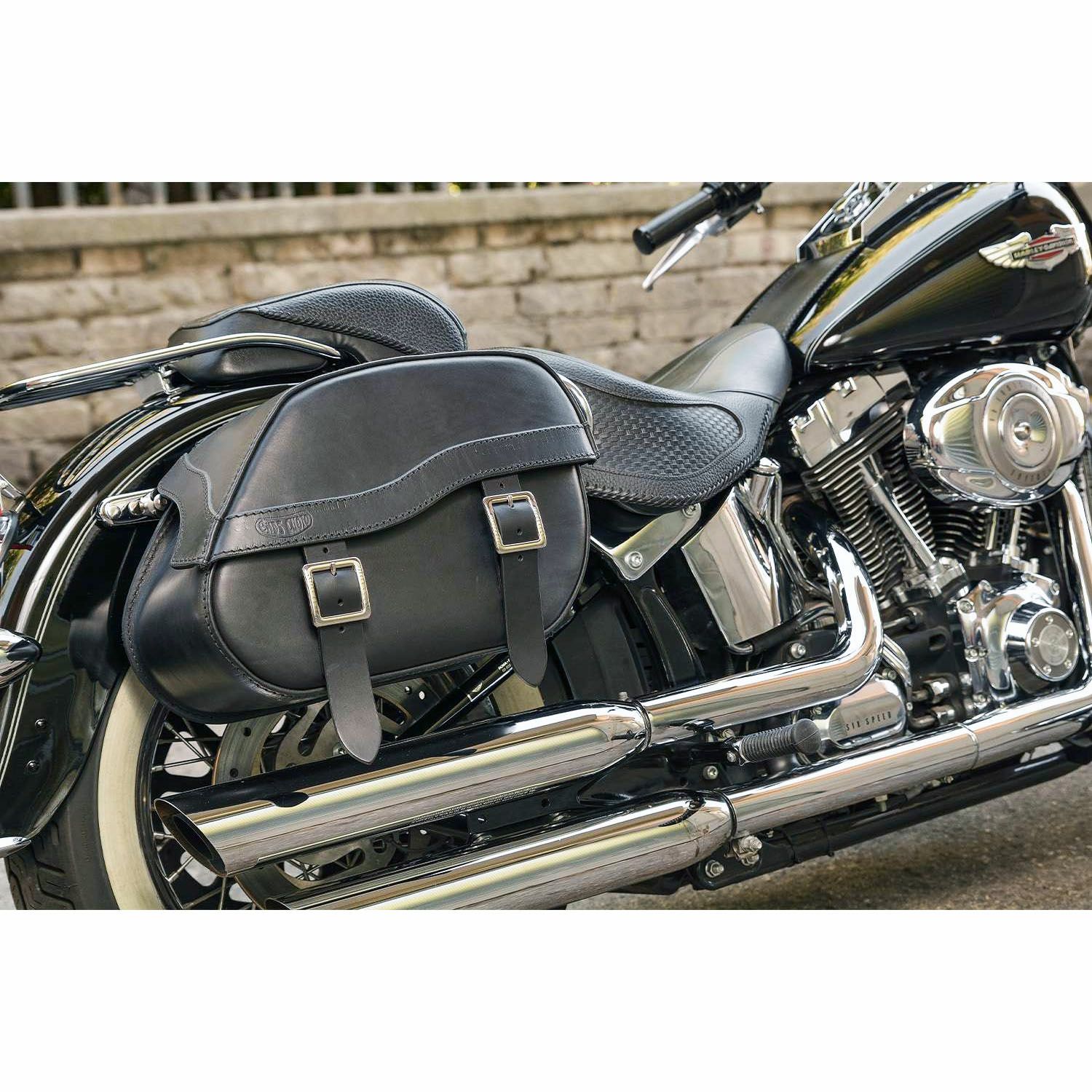 JAZZ レザーサドルバッグ 19.5L (ブラック)3