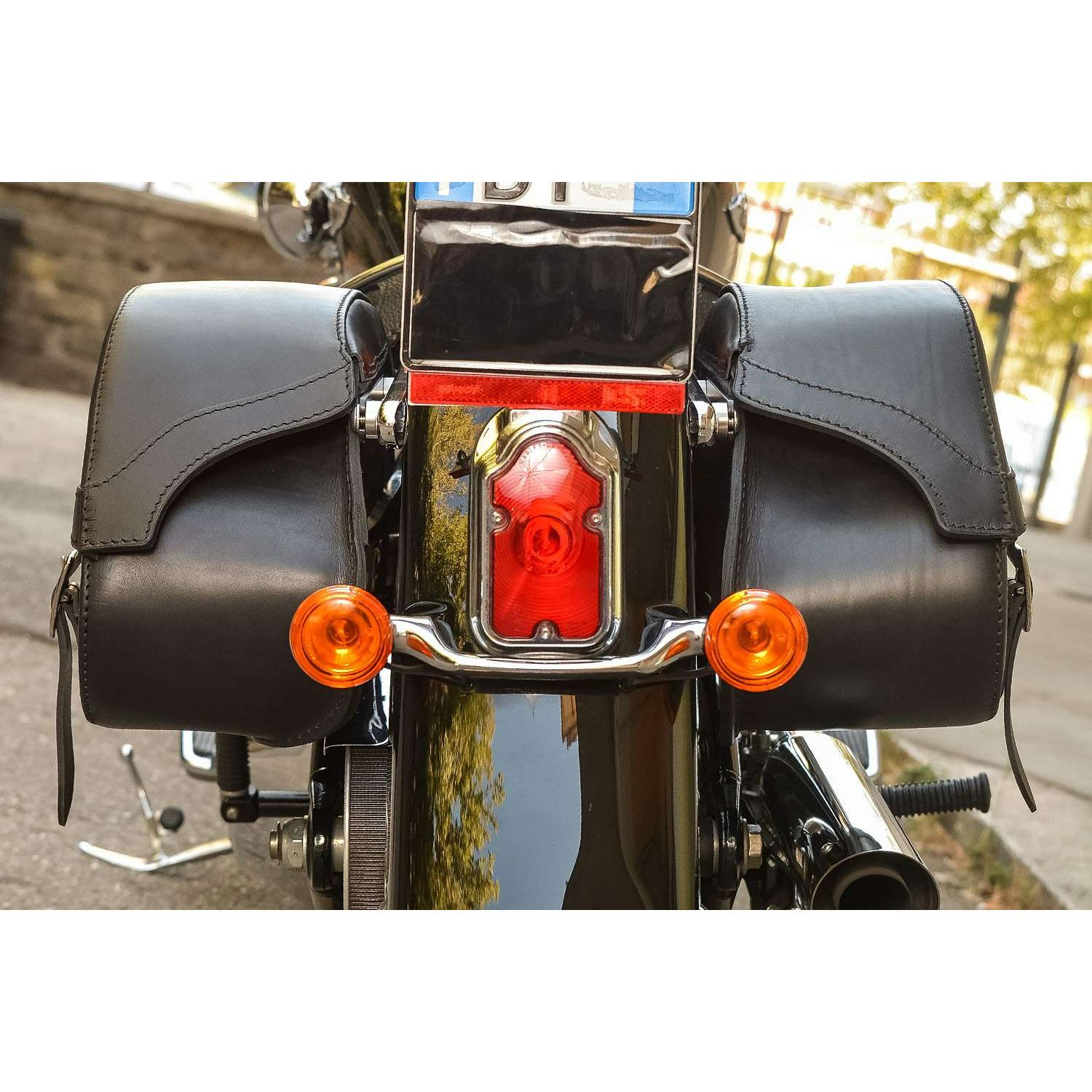JAZZ レザーサドルバッグ 19.5L (ブラック)4