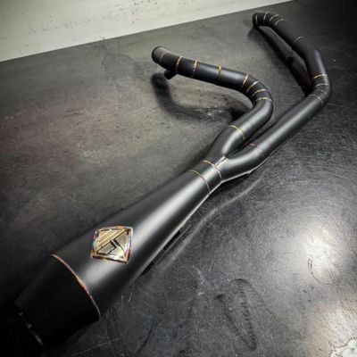 ローライダーST、スポーツグライド ワークスエディション ビッグボア フルエキゾーストマフラー (ブラック オニキス) SP Concepts