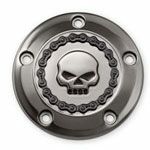 スカル＆チェーンコレクション・タイマーカバー　スモーキークローム　/スカル-01