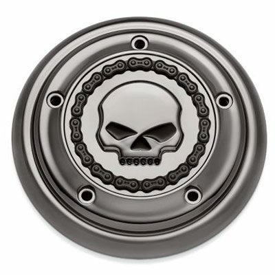 スカル＆チェーンコレクション・エアクリーナートリム　スモーキクローム　/スカル-01