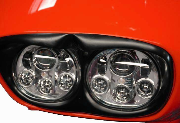 LED デュアル・ヘッドライト　クローム  2004～2013 FLTR/X-01