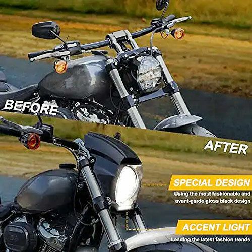 M8ブレイクアウト（FXBR/S） ヘッドライトカウル フェアリング ブラック 