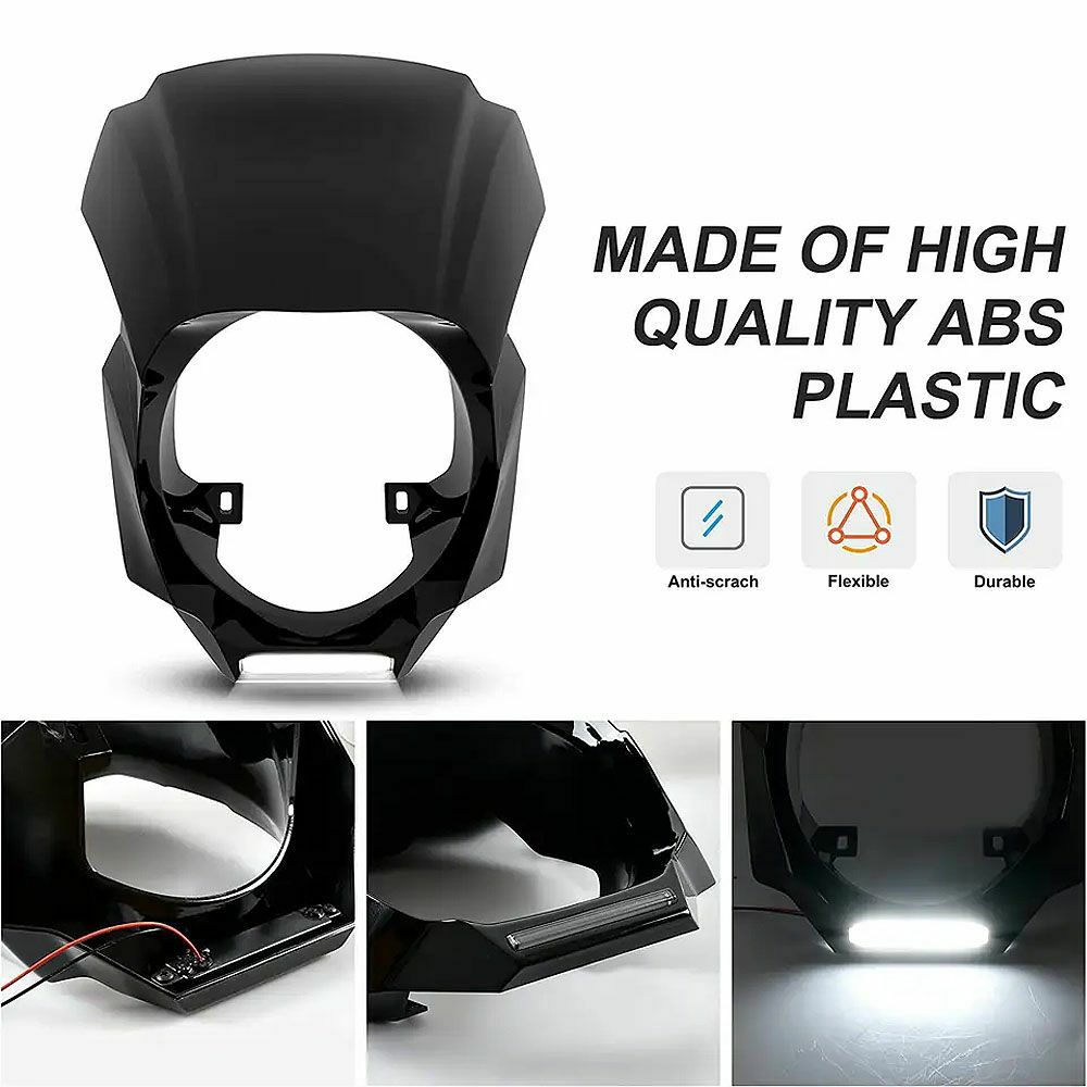 M8ブレイクアウト（FXBR/S） ヘッドライトカウル フェアリング ブラック 