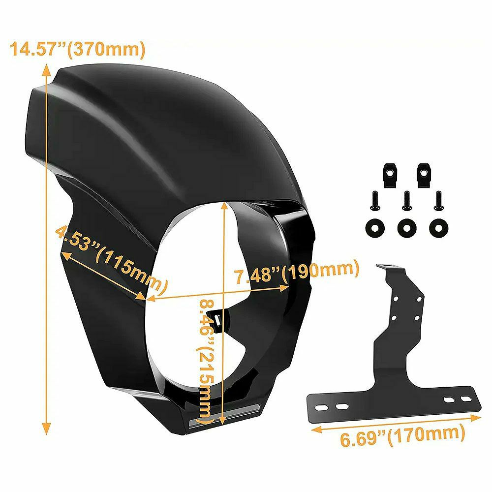 M8ブレイクアウト（FXBR/S） ヘッドライトカウル フェアリング ブラック 