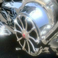 BATTISTINIS　ワイヤーフレーム・ダービーカバー　クローム/ブラック-02