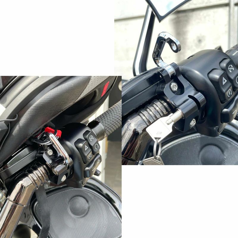 ネクストレベル ハンドルバー パーチクランプ ヘルメットロック ブラック ケンズファクトリー 3