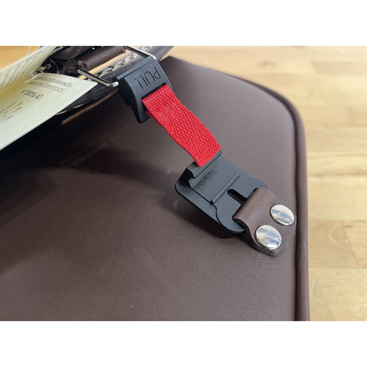 Mambo レザーサドルバッグ 4L 右用 (ダークブラウン)4