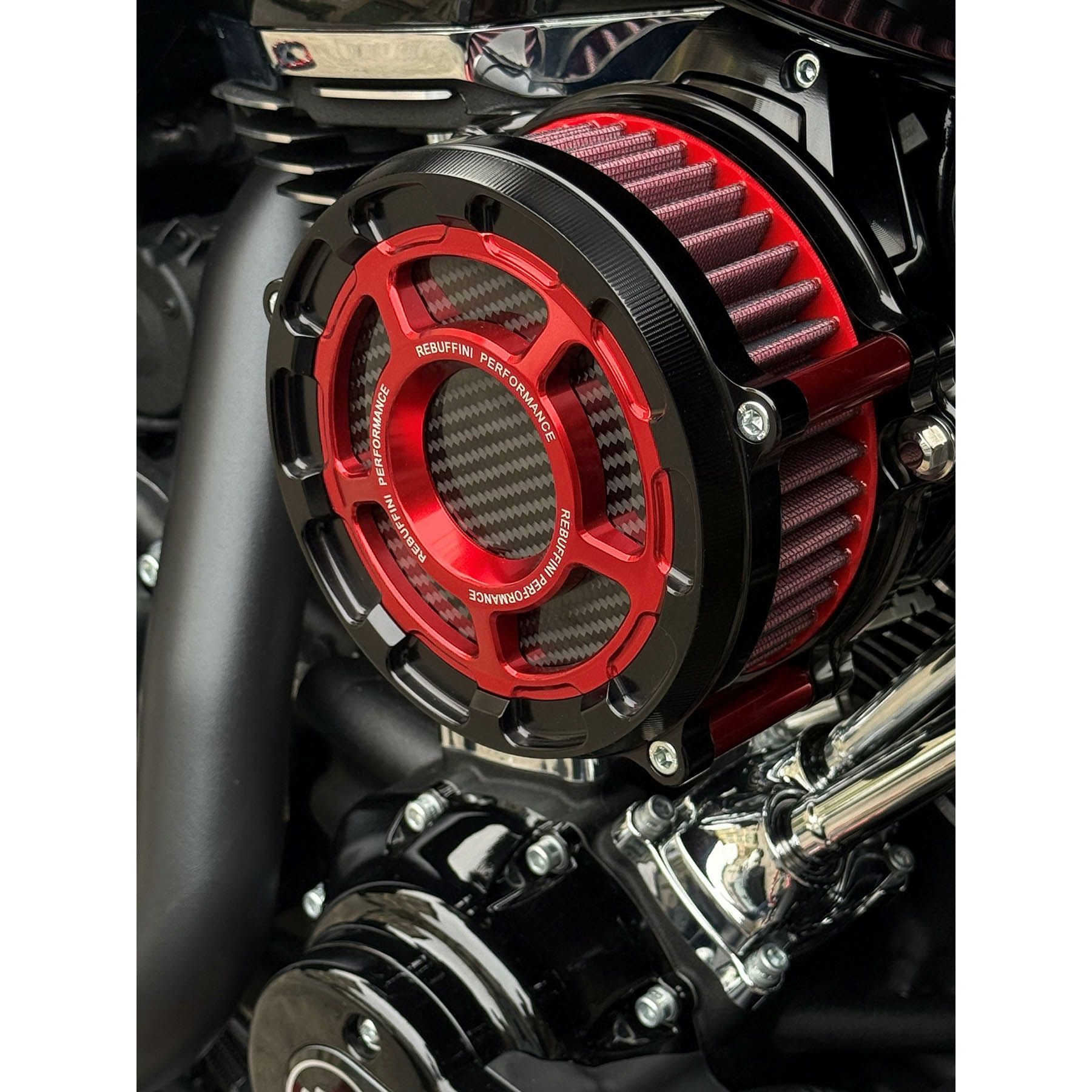 GPX ハイフロー・エアクリーナー (レッド)5