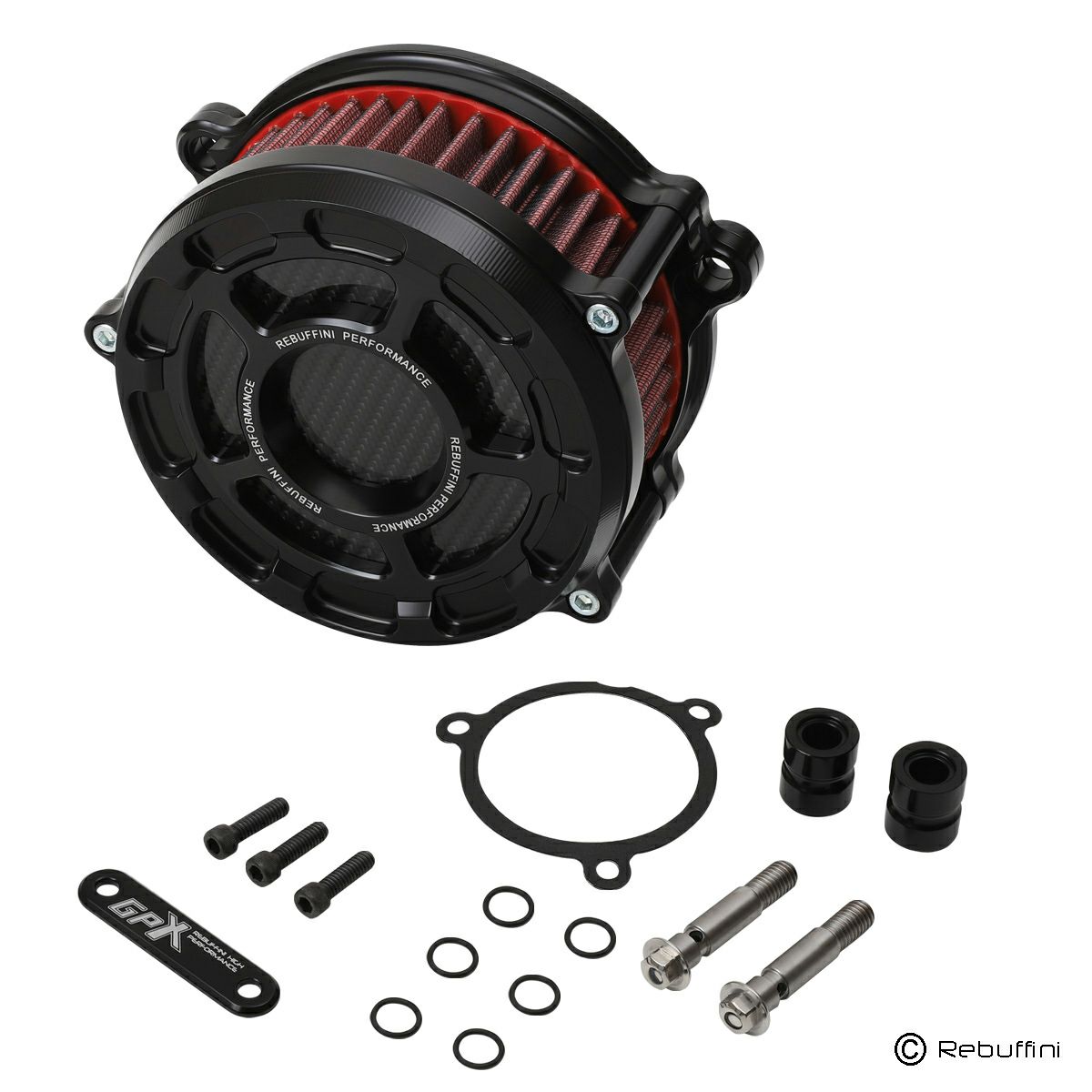 GPX ハイフロー・エアクリーナー (ブラック) M8 ツーリング、M8 ソフテイル1