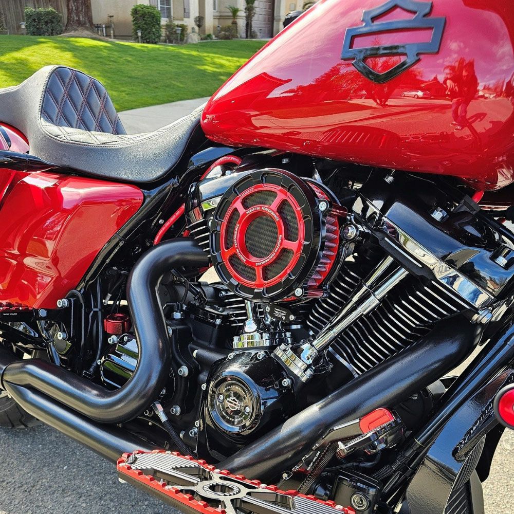 GPX ハイフロー・エアクリーナー (シルバー) M8 ツーリング、M8 ソフテイル2