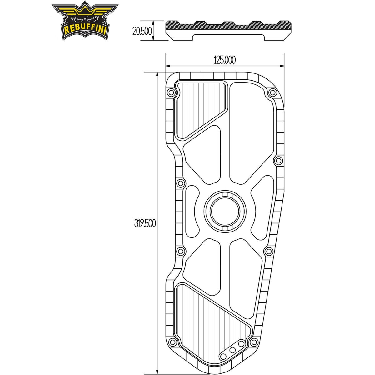Wheelie ドライバー・ビレットフットボード (ブラック/ブルー)2