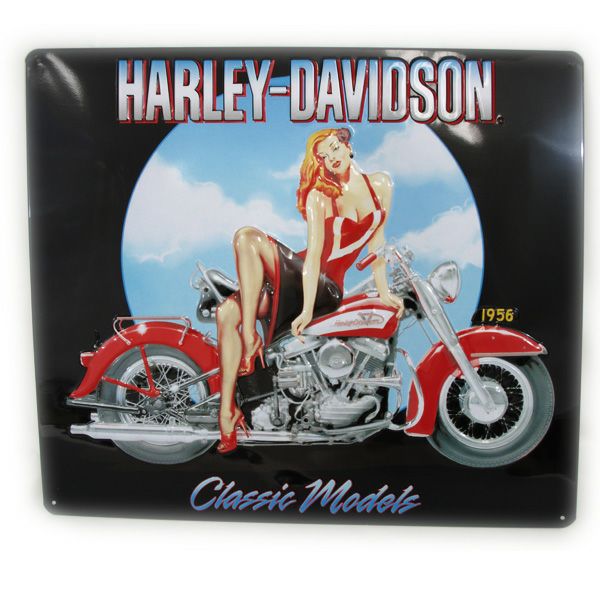 Harley-Davidson  Classic Model Babe ブリキ看板-01